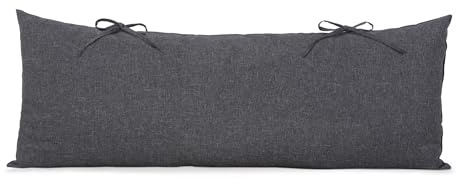 SUNCREAT Detachable Extra Large Outdoor Hammock Pillow with Ties, Dark Gray