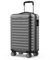 NUMADA - Handgepäck Koffer 55x36x19cm (31L) ABS Upfly XS mit 4 gummierte Doppelrollen und Zahlenschloss. Reisekoffer, Hartschalenkoffer mit Raumteiler und Packgurte | Grau