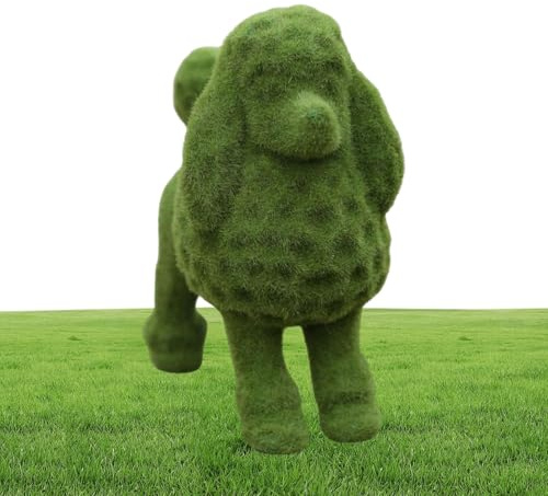 Statue de Chien floqué - Figurine de Chien, Figurine de Caniche d'extérieur | Sculpture d'animal d'extérieur, Figurines en résine de Collection pour Jardin, Cour, Accessoires de décoration de pelouse