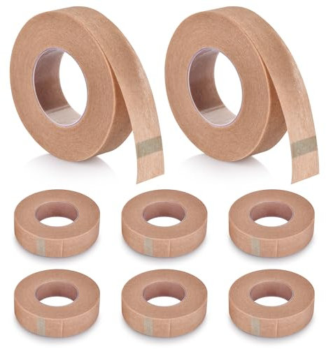 AHHALFFY 8 Rollen Medizinisches Klebeband 1,25 cm × 9,14 m, Mikroporen Band Micropore Tape Atmungsaktives NasenTape Nose Tape Wimpern Tape Vliesstoff Medizinisches Tape für Wunde Wimpern Extensions