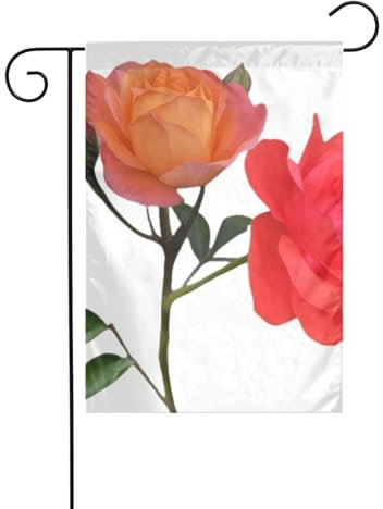YYHWHJDE Drapeau de jardin 30,5 x 45,7 cm – Qualité supérieure, élégant et durable pour toutes les saisons, motif fleur de lune bicolore