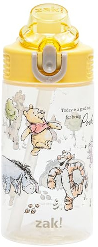 Zak Designs Winnie the Pooh Sage 16oz Leak-Proof Straw Kids Water Bottle