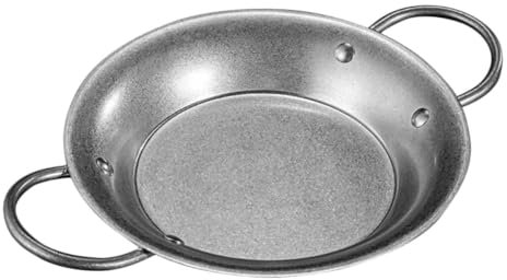 TOPPERFUN Padella in Acciaio Per Paella Domestica Manico Pentola Ispessita Per Friggere Pollo e Cucinare Pasta Accessorio Da Cucina Resistente All Usura