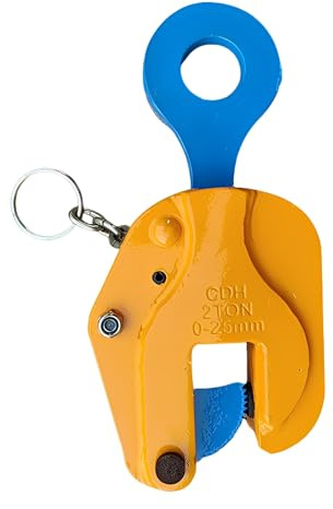 Goshyda Abrazadera de Elevación de Placa Vertical de 2 Toneladas Capacidad de Carga de 4400 Libras Mandíbula Ajustable de 0-30 Mm Recubrimiento Inoxidable para Manipulación y Soldadura