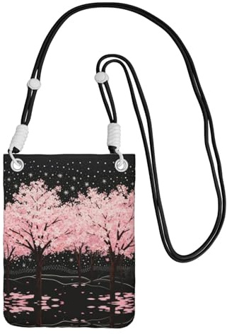 BOXILTD blomträd telefonväska crossbody – mobiltelefon crossbody-väska med justerbar rem för daglig användning och pendling