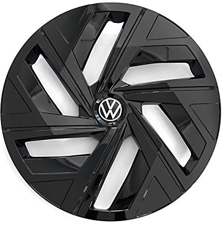 Volkswagen 11A601147DZKC Radkappe (1 Stück) Radzierblende 19 Zoll Radblende Stahlfelge, schwarz hochglänzend