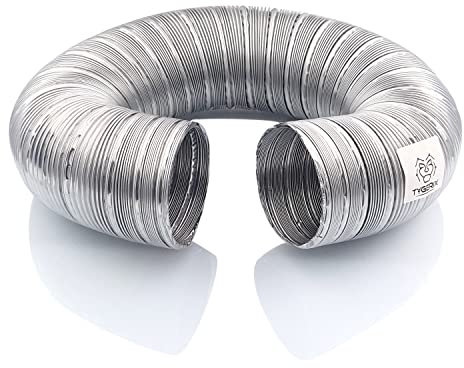 TYGERIX® Tubo Flessibile in Alluminio Diametro 80 mm | Pieghevole e Allungabile fino a 1,2 metri | Resiste fino a 250°C | Maggiore Spessore e Resistenza alla Corrosione e all'Usura | Certificato