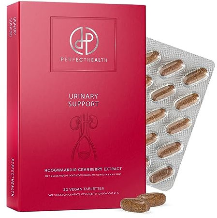 Perfect Health - Cranberry Tabletten 500mg - Für Blase, Nieren & Harnwege - Mit Goldrute & Vitamin C - Exocyan™ Cranberry-Extrakt - Hohe Dosierung - Vegetarisch - 30 Stück