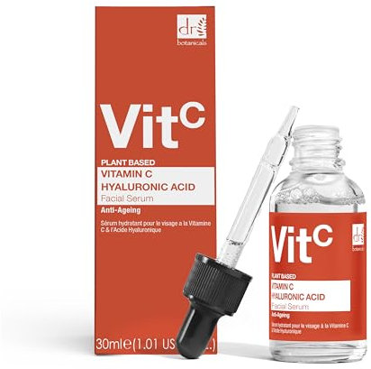 Vitamin-C Hautpflege Seren und Gesichtscreme – Aufhellende & Feuchtigkeitspflege (Vitamin C 5% & Hyaluronsäure 2% Serum 30ml)