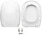 HYDRO HOME Toilettensitz WC-Sitz aus Duroplast, Weiß, Modern, Made in Italy, Soft Close und Schnellverschluss
