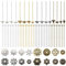 TOAOB 64 Set 50mm 4 Farben Brass Kugelkopf Nadeln Schmucknadeln und 16 Stile Abstandshalter Perlen für Ohrring Schmuckherstellung Schmuck Zubehör