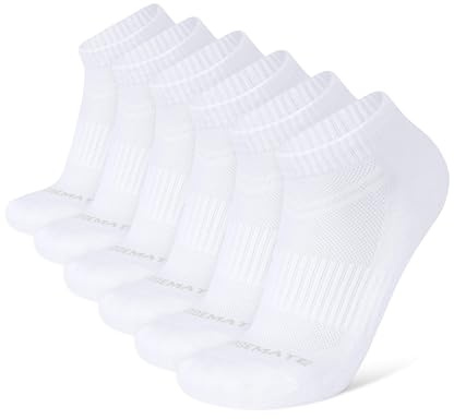CLOSEMATE 6 par Sneaker strumpor Herren Damer löpningsstrumpor 39-42 43-46 Sportstrumpor Polsterad bomull korta strumpor Atmungsaktives Mesh Svart Vit Grå