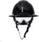 Saffas Schutzhelm aus Karbonfaser, Vollkrempe, Schutzhelm mit Brille und Leder-Kinnriemen, 6-Punkt-Aufhängung, verstellbarer Knopf mit Nackenschutz (Carbon)