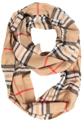 TZ Promise Unisex's Infinity Scarves Tartan Plaid & Checks Soft Long for Cold Weather Winter