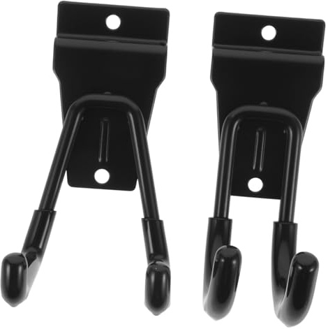 Amosfun 2pezzi Ganci in Metallo Per Parete Ganci Da Stoccaggio Pesanti Accessori Per Garage e Magazzino Per Appendere Scale Attrezzi e Biciclette