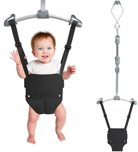 Baby-Tür-Jumper 6-18Monate (mit Türclip), elastischer Schwung Baby mit starker Feder und verstellbarer Riemen, tragbarer Türschwung für Kleinkinder mit Sicherheitsverriegelungsgur