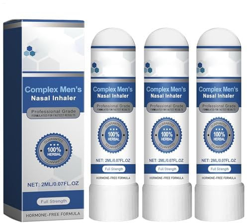 3 Pièces Inhalateur Nasal Pour Homme, Bâtonnet Inhalateur Nasal Naturel, Bâtonnet NasalPortable Pour Respirer, Bâtonnetsinhalateurs Nasaux Pour Hommes Et Adolescents, Apaise Les Fosses Nasales