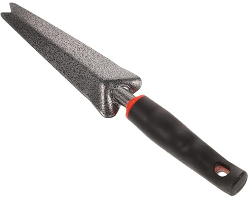 BESPORTBLE Herramienta De Deshierbe Manual con Mango De Madera Acero Carbono Duradero Extractora De Malas Hierbas con Punta Bifurcada para Jardín y Huerto Diseño Ergonómico Anti-Fatiga Colgan