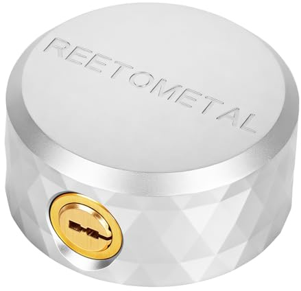 REETOMETAL Heavy-Duty Hidden Shackle Puck Lock - Weatherproof Lock for RVs, Trucks, Trailers, and Vans