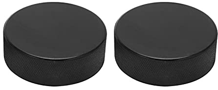 Yosoo Health Gear Ishockeypuck Träningspuck i Massiv Gummi 3 X 1 Tum Balanserad 12,1 Oz Slät Platt Yta för Passningsskytte Käpphanteringsträning för Idrottare