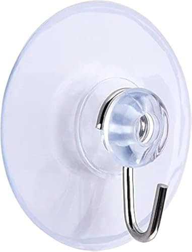 YANGWEN 5 Pcs Crochets à Ventouse Amovible Transparent pour Salle De Bains, Cuisine - Cintres Muraux avec Ventouses pour Serviette De Douche et Accessoires (45mm)