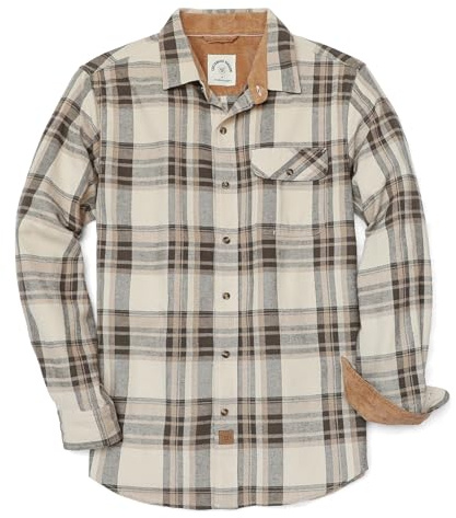 Dubinik® Flanellskjorta Herr Rutig Flanellskjorta Långärmad Casual Button Down-skjorta med bröstficka Normal passform