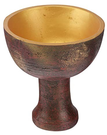Cabilock Cáliz Accesorios Retro Indiana para Jones Reunión Personal Cuenco Herramienta Reyes Ofreciendo Vino de Escritorio Arturo Decoración Copa Adornos Iglesia Adoración Caliz