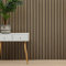 WBM Cre8 Acoustic Slat Wall Panel Decorative & Sound Absorbing Wooden Slatted 3D Feature Pannelling Home Living Room Bedroom Interior Easy Installation Proofing Oak Natural 2400mm x 600mm