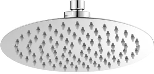 VIVIIHOO Regendusche Duschkopf 8 Zoll-Verstellbarer Kopfbrause-Kalk-Düsen für Wassersparendes Duschen-Poliert Spiegeleffekt- Überkopfbrause mit Regenbrause Funktion(Duschkopf groß, Shower Head)