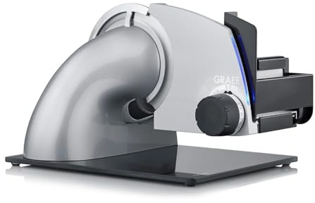GRAEF Affettatrice universale SKS700 elettrica | affettatrice universale per la cucina | affettatrice per pane | affettatrice fine con inserto combinato PRO | argento
