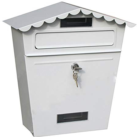 Buzones para buzones Exteriores Villa Europea montada en la Pared Hogar Jardín al Aire Libre montado en la Pared Caja de periódicos Impermeable Buzón de Campo de Campo Americano Simple (Color: Bl
