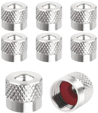 Flaconi 8PCS Tappini Gomme Auto,Tappi Valvole Pneumatici Auto,Tappi Pneumatici Auto,Tappi Ruote Auto,Tappi Valvola Pneumatici,Tappini,Adatto per Coperchi Valvole Pneumatici di Auto,Moto e Biciclette