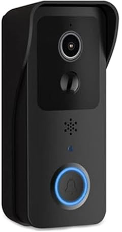 Video dörrklocka kamera, 1080P videodörrklocka 5G Dubbel utomhusdörrklocka Vattentät IP54 batteri Intercom Smart Home trådlös dörrtelefonkamera,Smarta hemenheter(Zwart)