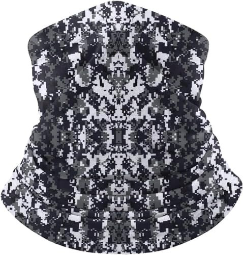 Röhrenschal Schwarzes Lacrosse Gesichtsdekoration Winddichter Half Face Schal Mikrofaser Kopfbedeckung Stirnband Für Jagd, Motorrad, Klettern