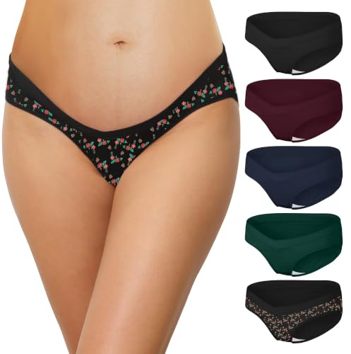 INNERSY mammaunderkläder bomull kvinnor graviditet kalsonger kejsartrosor 5-pack
