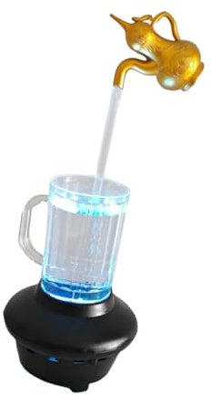 Fenteer Décoration de Table à Jet d'eau avec lumière colorée, Fontaine décorative pour fête, Type de Courge