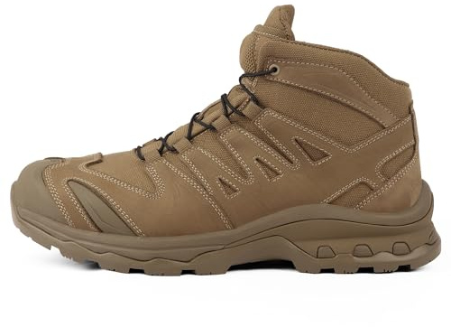 LUDEY Botas de Senderismo Hombre Mid Zapatillas Trekking Botas Montaña Antideslizante Zapatos de Senderismo Hombre Resistente a los Pinchazos Marrón 40EU