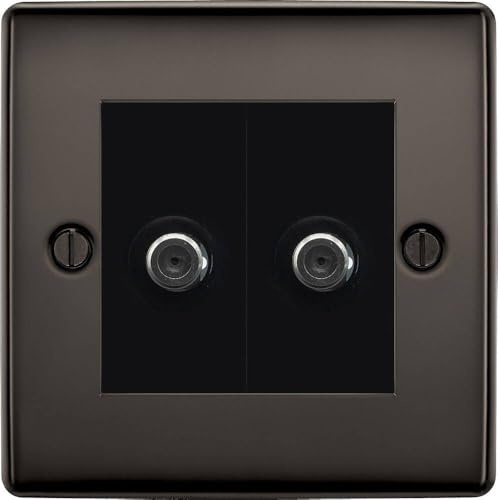 BG Nexus Metal Black Nickel Double Satellite Socket NBN642B