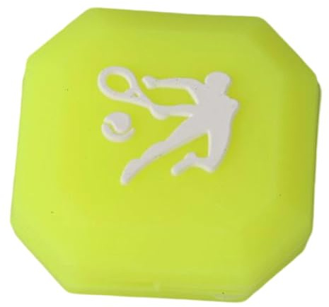 LeeQinersw Amortiguador Antivibración Raqueta Tenis Silicona Fácil Colocar Disminuye Vibración Aporta Estabilidad para Salud Articular Adecuado para Actividades, Amarillo Fluorescente