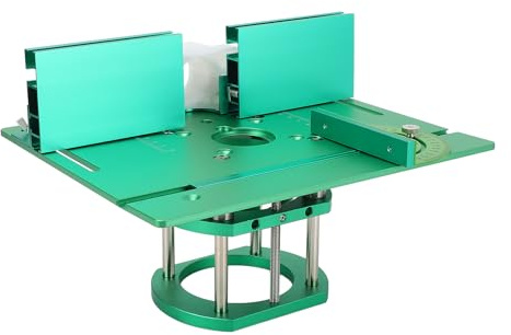 Hyuduo di Piastre per Fresa Banco per la Lavorazione del Legno, Base di Sollevamento Manuale in Lega di Alluminio con Regolazione dell'altezza di 51 Mm per Frese Taglio di Piccole Dimensioni,