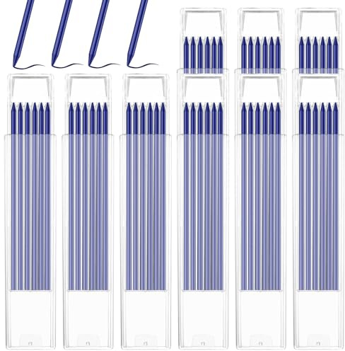 54 Pcs Rcambios para Lápiz Trazador, 2,8 mm Recambios Intercambiables para Lápiz de Grafito, Minas de repuesto para Lápizs, minas para lápices de construcción y carpintería (azul)