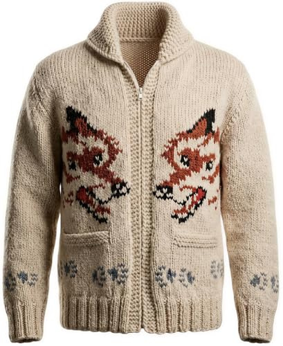 The UMA Fashion herr vintage varg stickad cardigan tröja – berömd filmskådespelare inspirerade cosplay ytterkläder