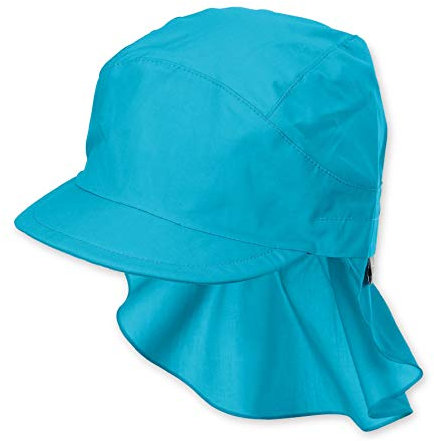 Sterntaler Mädchen Sun Hat with Neck Protection Mütze Not Applicable, Türkis (Türkis 435), Medium (Herstellergröße: 53)