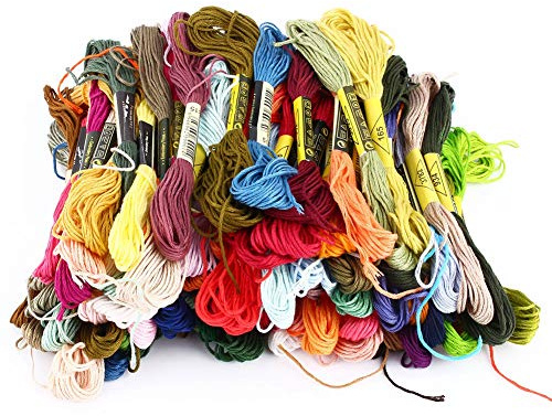 Broder, fil à broder en coton, Fil de arc-en-ciel, jeu de fils à broder en coton fil à broder Fils de point Bracelet d'amitié Fils pour fils de point de croix Bracelet Fil Basteltwist