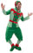 EraSpooky Weihnachtself-Kostüm für Erwachsene, Weihnachtsmann, Helfer, Design, Rot, Grün
