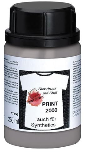 PAINT IT EASY NEU Siebdruckfarbe DEKAPRINT 2000, 250 ml, Grau