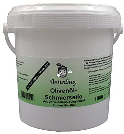 naturling Olivenöl Schmierseife - flüssige Paste Putzmittel 1000 g