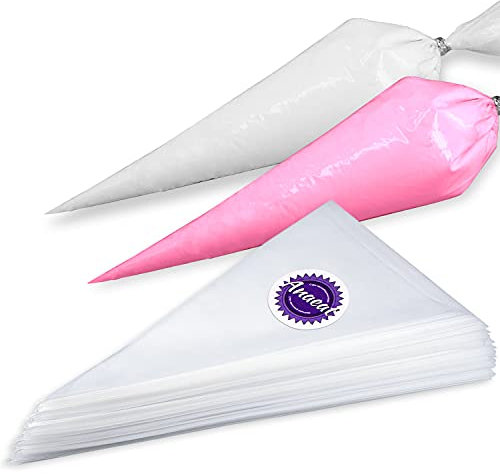 Anaeat Spritzbeutel Anti-Burst - Extra Dickes 100er Pack Kuchendekorierungsbeutel, Einweg-Cupcake-Glasurbeutel für Kuchen, Cupcakes, Kekse & Frosting - Professionelle Backwerkzeuge für Bäcker (35cm)