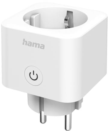 Hama Presa Wi-Fi (presa Wi-Fi con presa intelligente opaca Smart Home, universale, presa intelligente con app e controllo vocale, presa Smart Home come timer, presa radio, 3680 W)