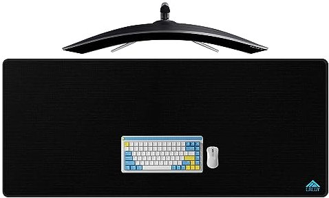 Cacoy 1400x600 mm Übergröße Gaming-Mauspad, Großes Mousepad XXL, Office Tischunterlage, rutschfest, Langlebig, Verlängert Schreibtischunterlage für Büro und Zuhause, Schwarz